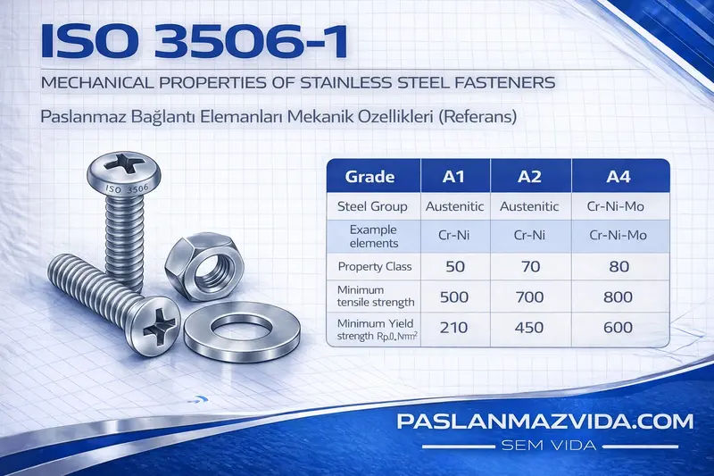 ISO-3506-1 standardına karşılık &uuml;r&uuml;n g&ouml;rseli