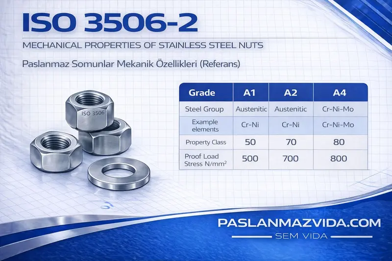 ISO-3506-2 standardına karşılık &uuml;r&uuml;n g&ouml;rseli